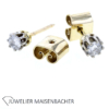Klassische Brillantohrstecker Solitär Gold – Bild 4