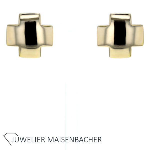 Wempe Ohrclips Kreuz Gold – Bild 2