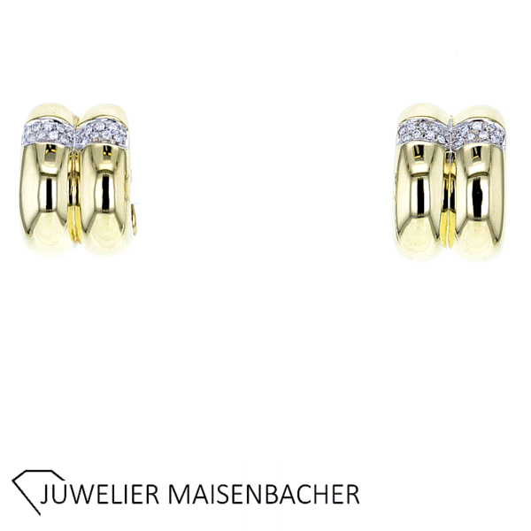 Opulente Creolen mit Brillanten in Gold