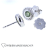 Zeitlose Ohrstecker mit Peridot und Brillanten Gold – Bild 5