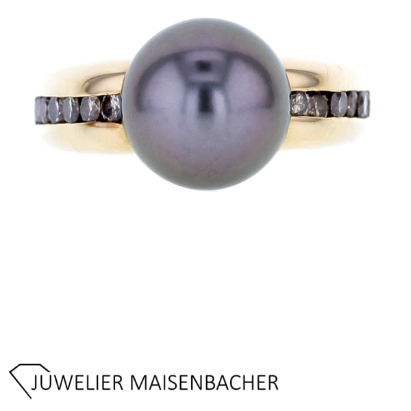 Schoeffel Ring mit Tahiti-Zuchtperle und Brillanten – Bild 5