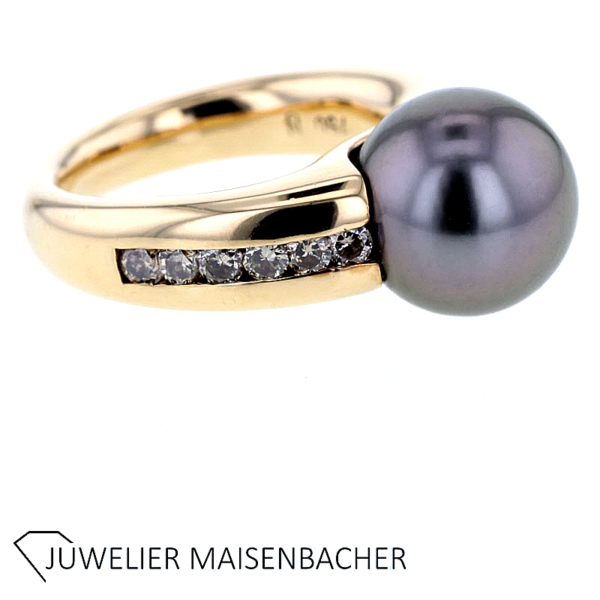 Schoeffel Ring mit Tahiti-Zuchtperle und Brillanten