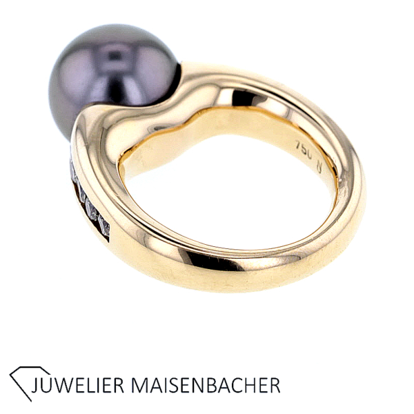 Schoeffel Ring mit Tahiti-Zuchtperle und Brillanten – Bild 3