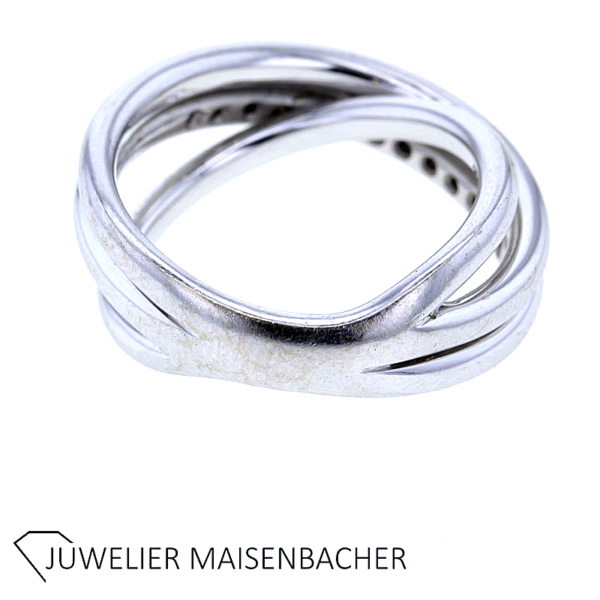 Ring Dreifach Gekreuzt mit Brillanten Gold – Bild 4