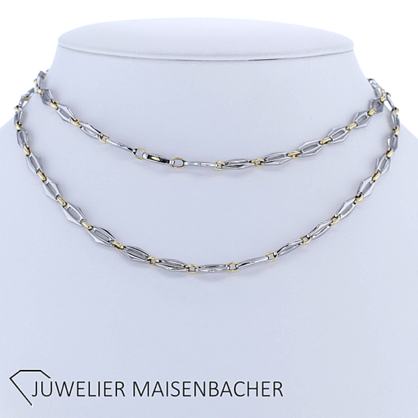 Cartier Halskette / Kette exklusiv Edelstahl und Gold – Bild 4