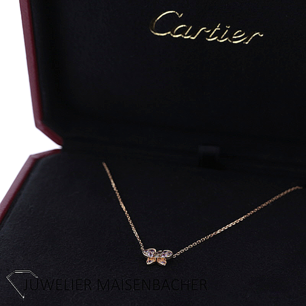 Caresse D`Orchidées par Cartier Kette/Collier mit rosa Saphir und Brillant Gold