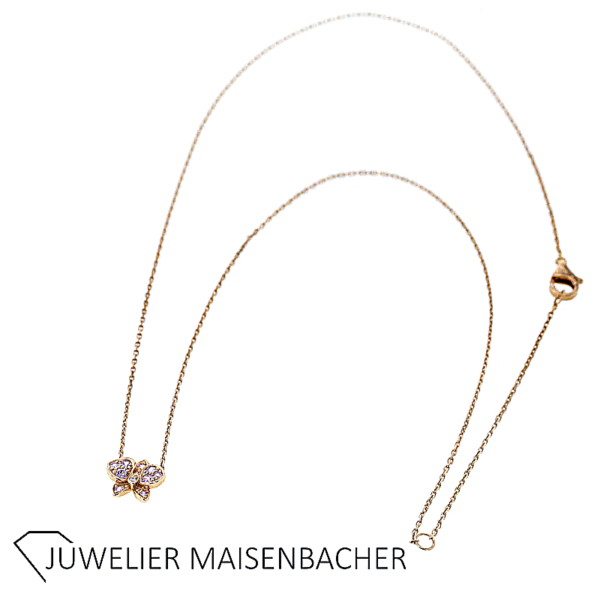 Caresse D`Orchidées par Cartier Kette/Collier mit rosa Saphir und Brillant Gold – Bild 2