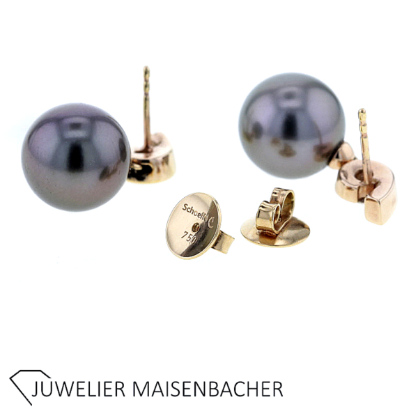 Schoeffel Ohrstecker mit Tahiti-Zuchtperle und Brillanten – Bild 4