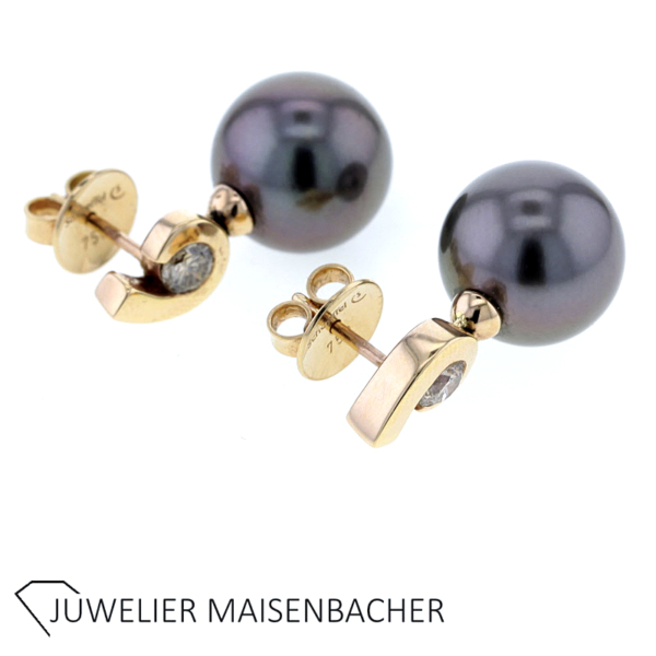 Schoeffel Ohrstecker mit Tahiti-Zuchtperle und Brillanten – Bild 5