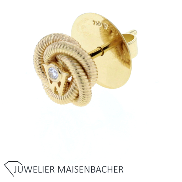 Wellendorf Seidenknoten Ohrstecker mit Brillant – Bild 5