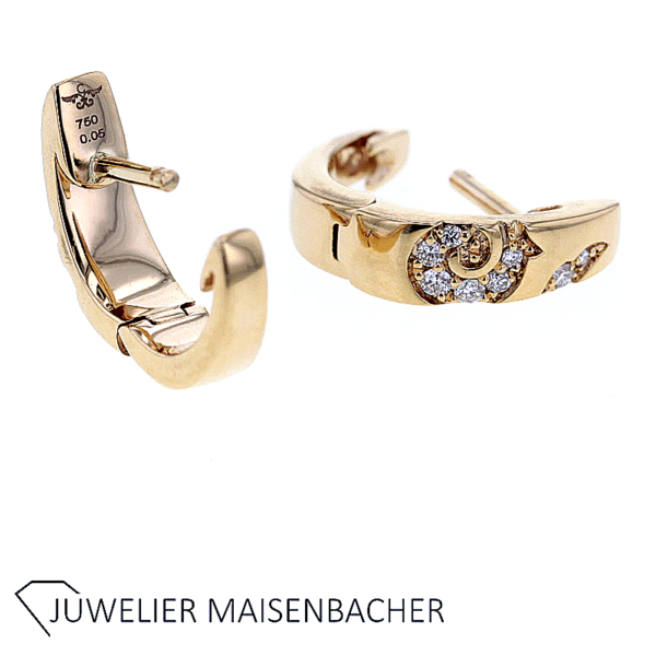 Capolavoro Creolen mit Brillant Gold – Bild 3