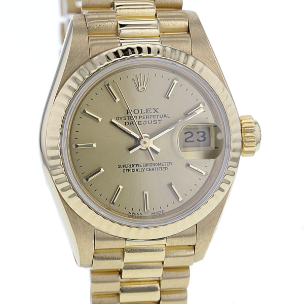 Rolex Lady-Datejust 18K. Gelbgold