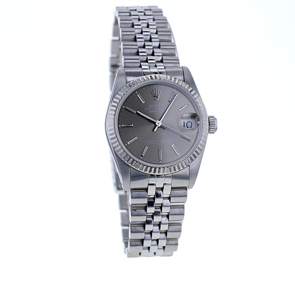Rolex Datejust 31 mm Edelstahl, 18K. Weißgold-Lünette, Jubilee-Band, Ref. 68274 – Bild 6