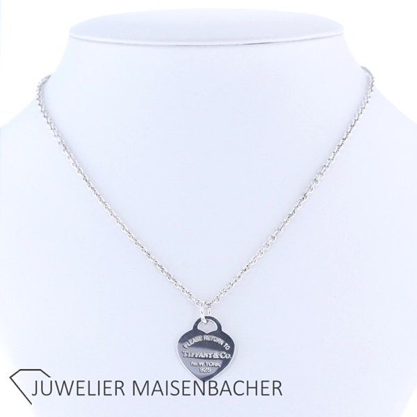 Tiffany & Co. Blauer Herz-Anhänger an Kette – Bild 5