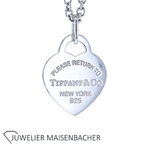 Tiffany & Co. Blauer Herz-Anhänger an Kette