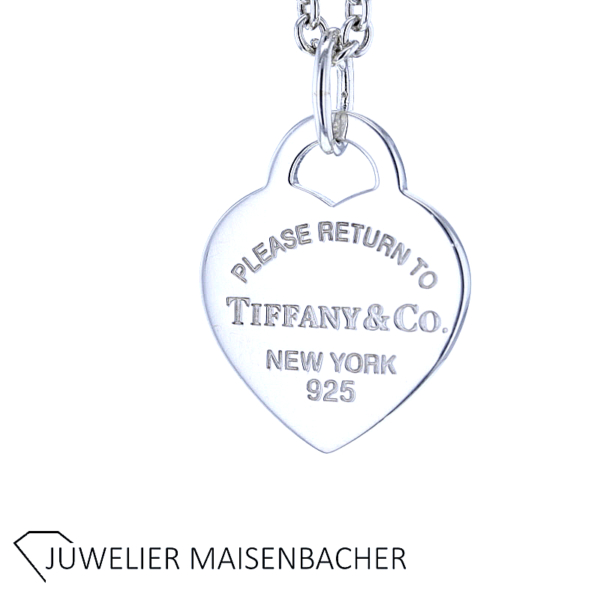 Tiffany & Co. Blauer Herz-Anhänger an Kette – Bild 3