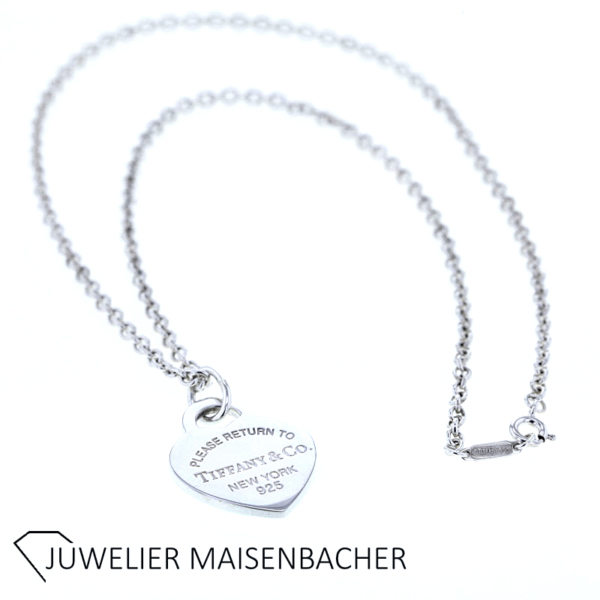 Tiffany & Co. Blauer Herz-Anhänger an Kette – Bild 4