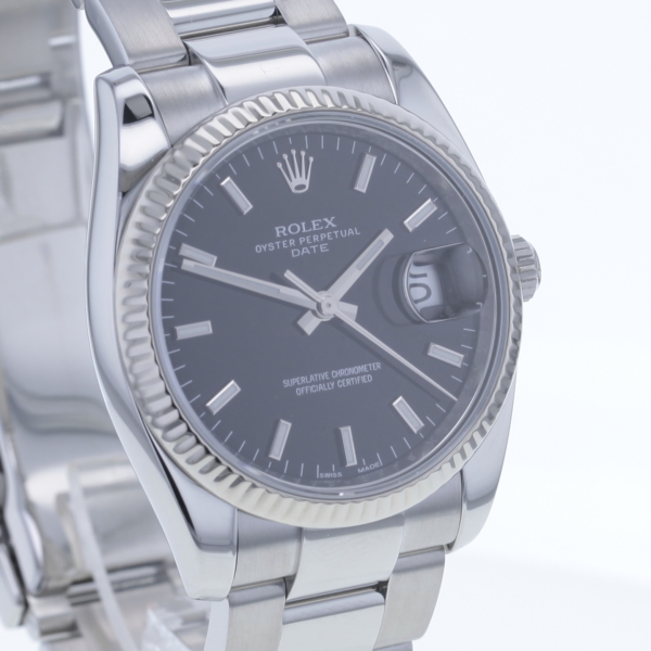Rolex Date - 34 mm - Ref. 115234 - Lünette in Weißgold – Bild 2