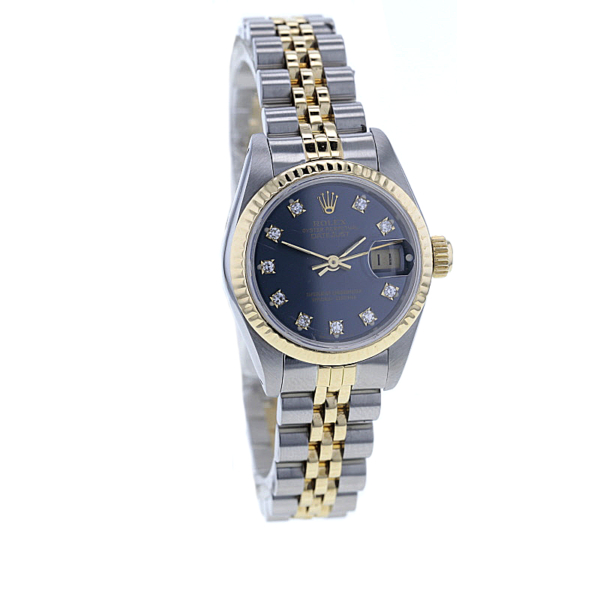 Rolex Lady-Datejust Edelstahl / Gold 750/- Ref. 69173 Blue / Diam. – Bild 2