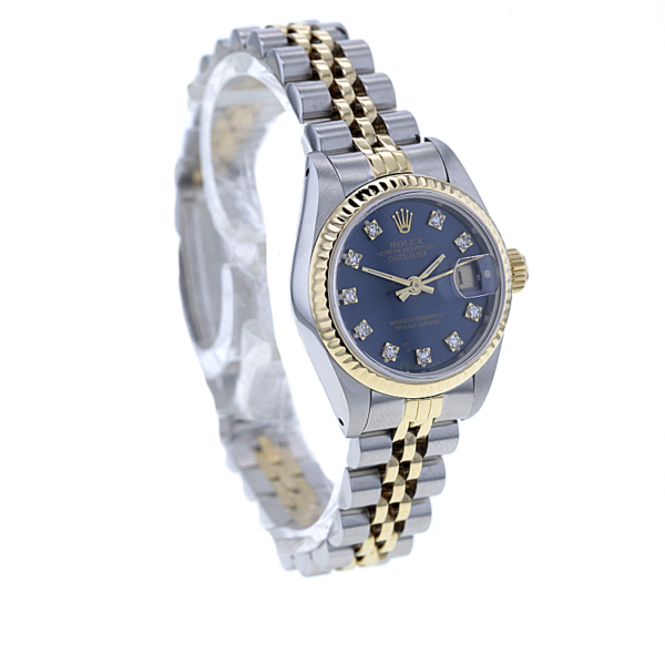 Rolex Lady-Datejust Edelstahl / Gold 750/- Ref. 69173 Blue / Diam. – Bild 4