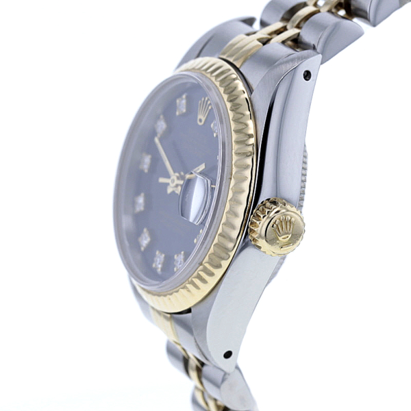 Rolex Lady-Datejust Edelstahl / Gold 750/- Ref. 69173 Blue / Diam. – Bild 6