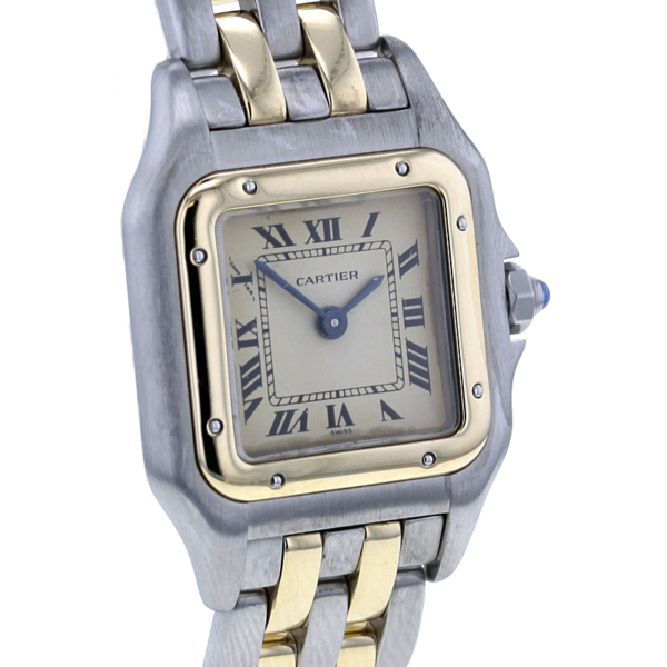Cartier Panthere  Damen, 18K. Gold/Edelstahl, 2 Streifen Gold – Bild 3