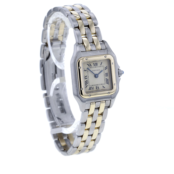 Cartier Panthere  Damen, 18K. Gold/Edelstahl, 2 Streifen Gold – Bild 4
