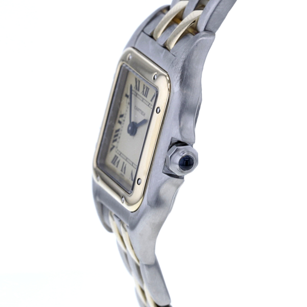 Cartier Panthere  Damen, 18K. Gold/Edelstahl, 2 Streifen Gold – Bild 6