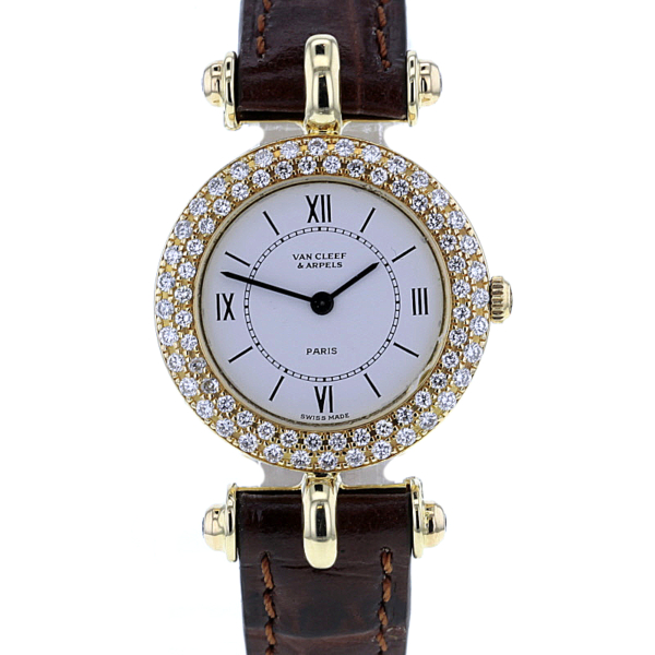 Van Cleef & Arpels 18K. Gelbgold Doppelreihiger Diamantbesatz + Hörner