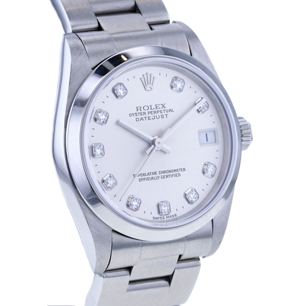Rolex Datejust 31, Ref. 78240, Stahl, Zifferblatt mit 10 Diamanten – Bild 3