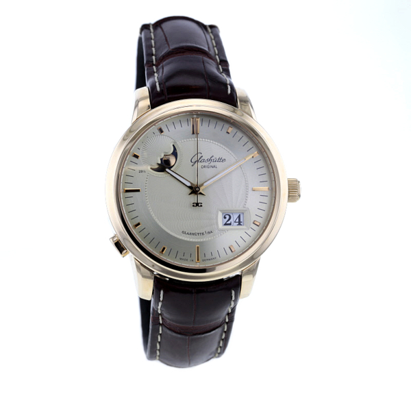 Glashütte Original Senator Panoramadatum Mondphase Gelbgold 750/- – Bild 2
