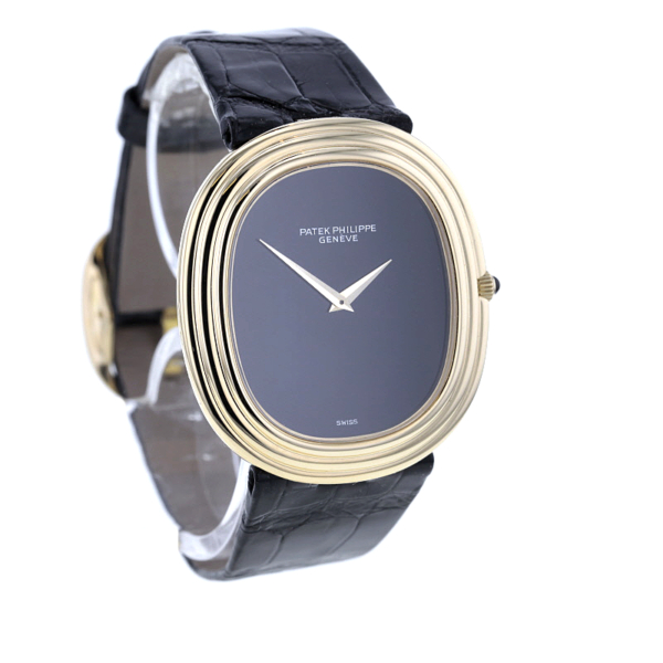 Patek Philippe Ellipse d´Or Jumbo Gelbgold 750/- Automatik Onyx-Dial – Bild 4