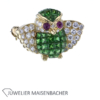 WEMPE Brosche Eule mit Brillanten und Tsavorith – Bild 5