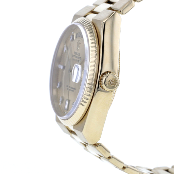 Rolex Oysterquartz Day-date 19018 Gelbgold 750/- Diamanten – Bild 6
