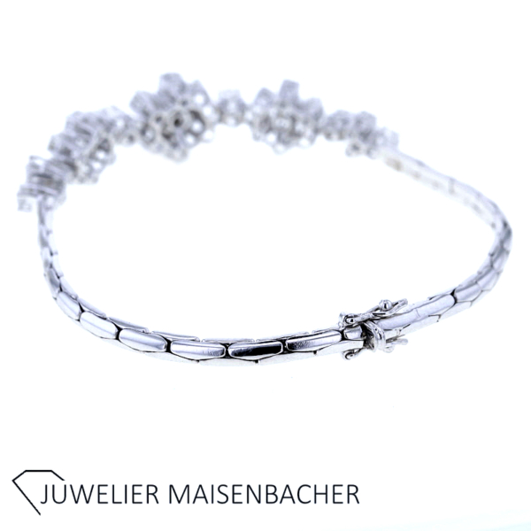 Vintage Blumen Brillant Armband Gold – Bild 8