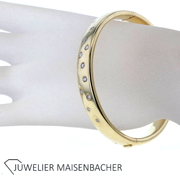 'Quinn' Brillant Armreif mit Gelenk und Verschluss – Bild 5