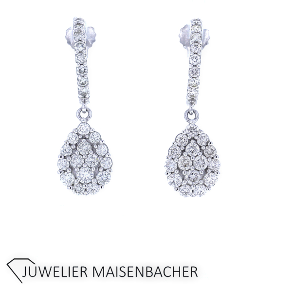Wunderschönes SET Armreif & Creolen mit Brillanten Gold – Bild 7