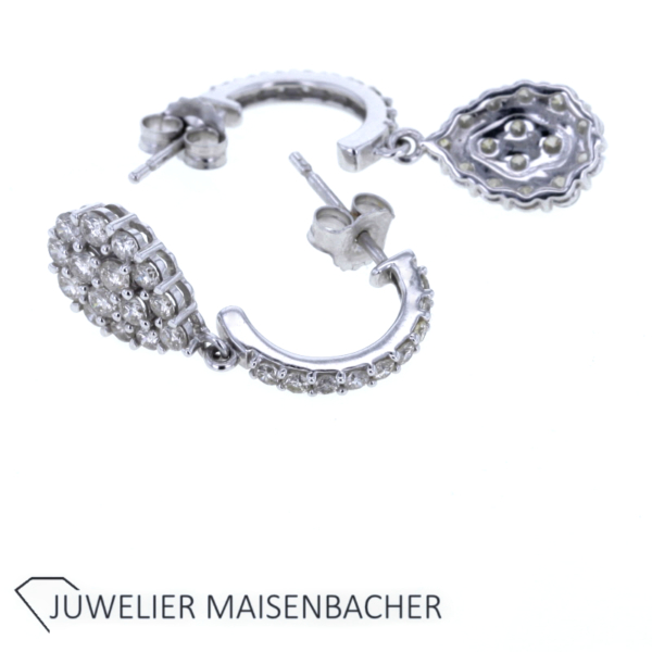 Wunderschönes SET Armreif & Creolen mit Brillanten Gold – Bild 3