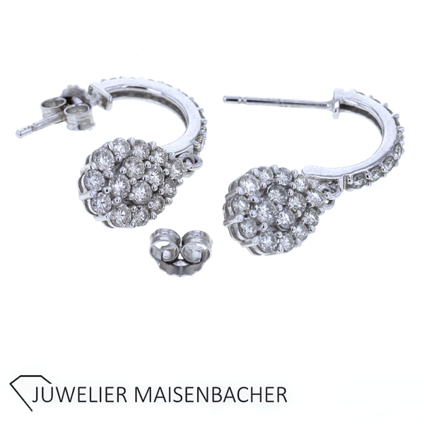 Wunderschönes SET Armreif & Creolen mit Brillanten Gold – Bild 4