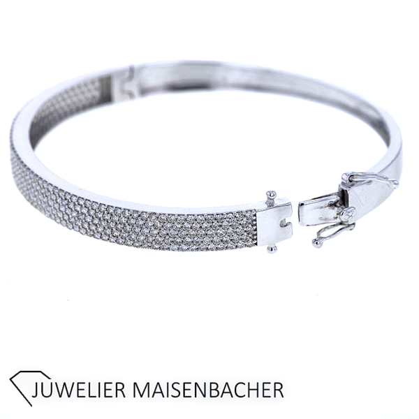 Wunderschönes SET Armreif & Creolen mit Brillanten Gold – Bild 5