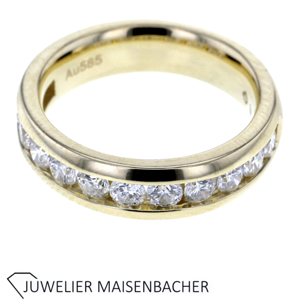 Zeitloser Memoire Ring mit Brillanten Gold – Bild 8