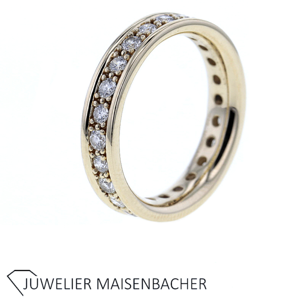Zeitloser Memoire Ring mit Brillanten Gold – Bild 10