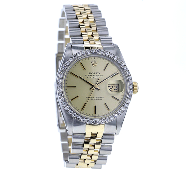 Rolex Datejust Stahl/Gold Ref. 16013 von 1980 mit 46 Diamanten – Bild 2