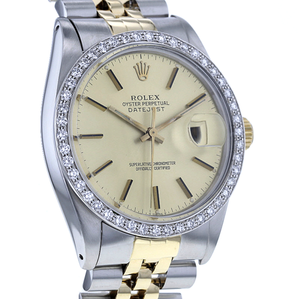 Rolex Datejust Stahl/Gold Ref. 16013 von 1980 mit 46 Diamanten – Bild 3