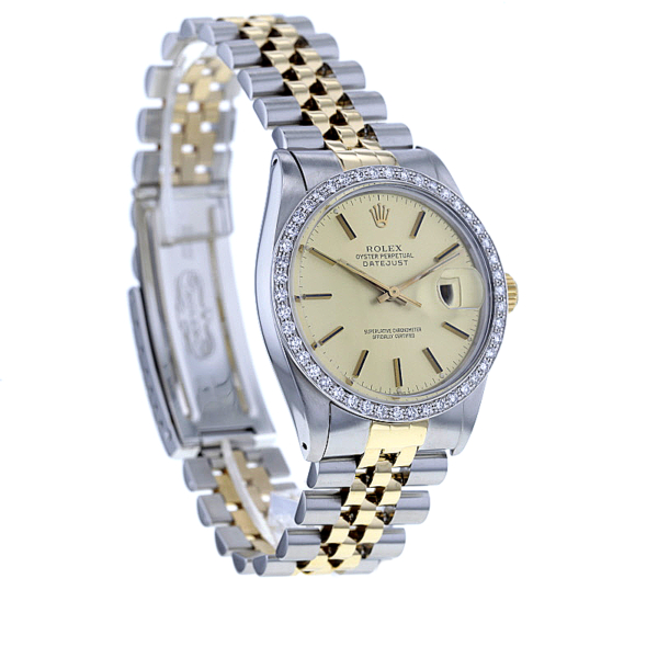 Rolex Datejust Stahl/Gold Ref. 16013 von 1980 mit 46 Diamanten – Bild 4