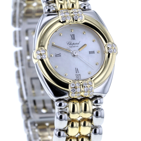 Chopard Gstaad Stahl/Gold 32 Diamanten Perlmutt-Zifferblatt