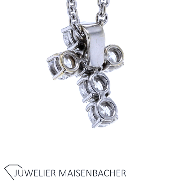 Wempe Brillant Kreuzanhänger mit Kette Gold – Bild 3
