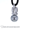 beweglicher Tahiti-Perlanhänger mit Brillanten Gold