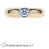 Goldschmiede SCHUBART Massiver Ring Solitaire mit Brillant – Bild 5