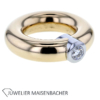 Goldschmiede SCHUBART Massiver Ring Solitaire mit Brillant